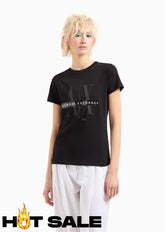 T-Shirt Women Black Armani Exchange Camiseta